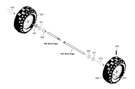 Wheels Diagram and Parts List for 1695426-6291670X196 2007 Briggs and Stratton Snow Blower